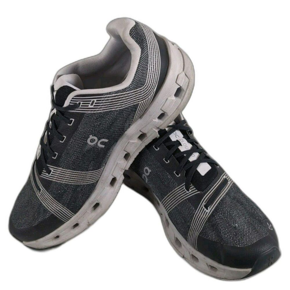 On Cloudgo Running Shoes Mens 12.5 Black Glacier 55.98634 CloudTec Sneakers